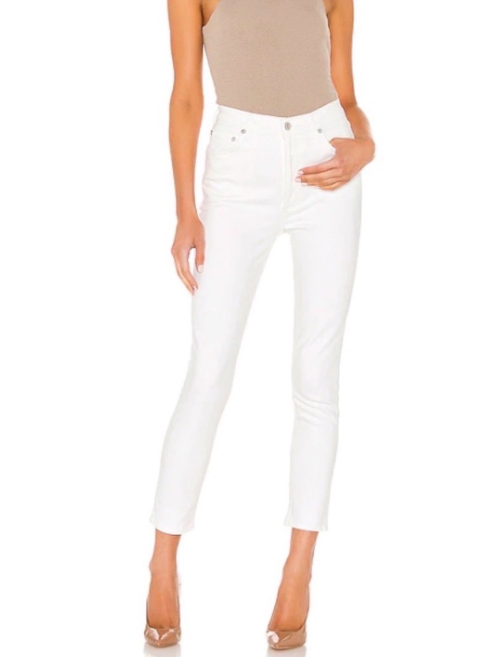 NWT Agolde Filter Free White Jeans High Rise Skinny Women’s 28